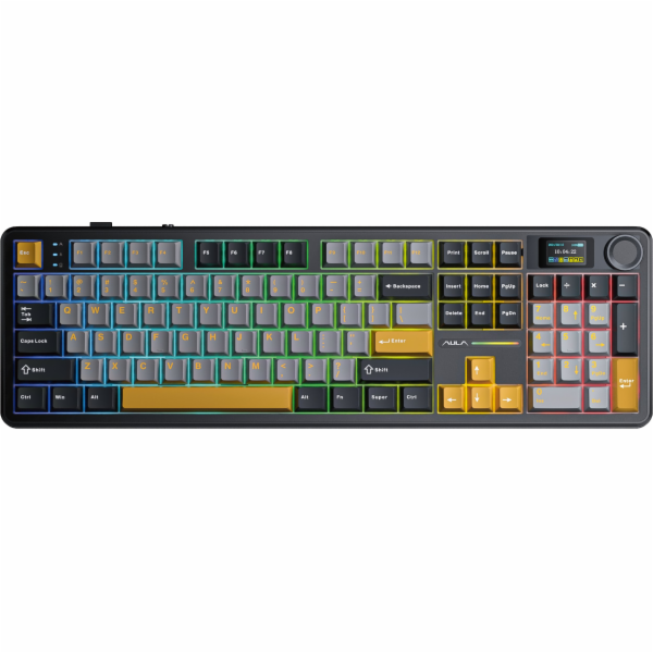 Klávesnice Gasket F108 Pro šedá+oranžová+tmavě šedá s pře...