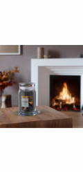 Yankee Candle Crackling Embers vosková svíčka Válec Dřevo Šedá 1 kusů