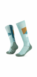 Ponožky BUFF Merino HW Over Calf Socks HW01, Zelené L