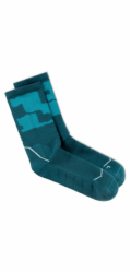Ponožky BUFF Merino MW Crew Socks MWC2, Modro-tyrkysové L