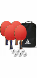 Joola sada na stolní tenis, rodinná, 4 rakety, soutěžní, 6 míčků, pokročilá