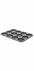 Pečení de Buyer, 4712.12, na mini savariny nebo donuty, 12 ks, nepřilnavý povrch, 34,3 x 26,2 x 2,2 cm, rozměr 12 x 7 cm
