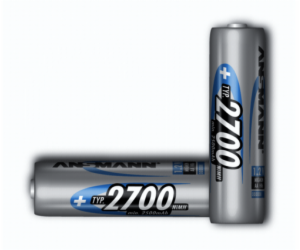 1x2 Ansmann Aku 2700 Mignon AA 2500 mAh