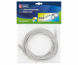 Kabel EMOS RJ-45 M, RJ-45 M, 5m, šedý S9125
