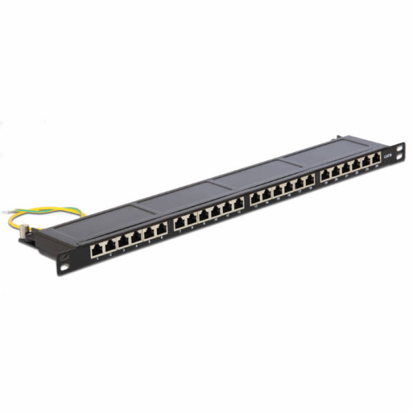 Delock 19” Patch Panel 24 Port Cat.6 0.5 U black