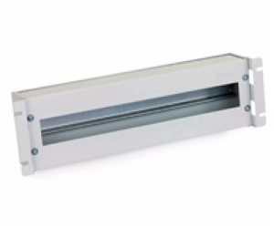 TRITON 19" jističová lišta 3U s krytem, DIN, šedá