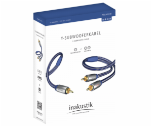 in-akustik Premium Y Subwoofer Kabel Cinch - 2x Cinch 5,0 m