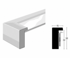 Nielsen Aura cerna 18x24 drevo vc. pasparta 1134000