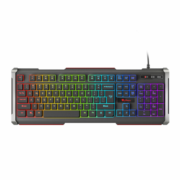Natec GENESIS Rhod 400 RGB US Gaming keyboard USB Black