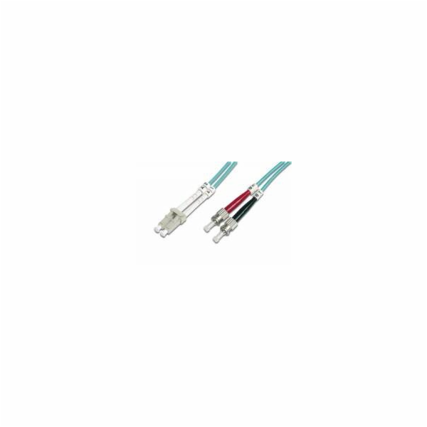 Optický patch kabel duplex LC-ST 50/125 MM 2m OM3
