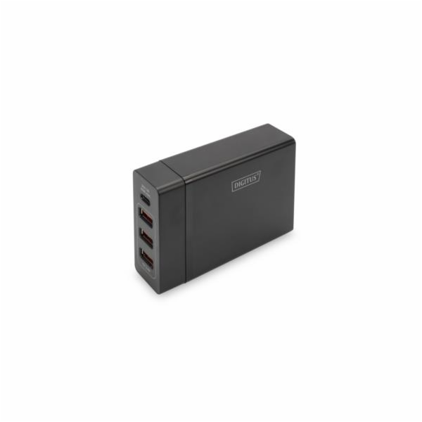 Digitus 4-portová USB nabíječka, 72 W, 1xUSB-C (PD), 5,9,...