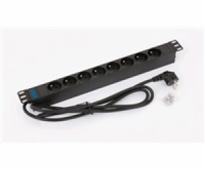 TRITON 19" rozvodný panel 8x230V ČSN - 2m, černý