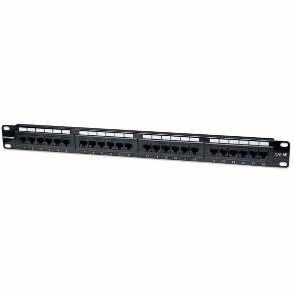 Intellinet Patch panel 24 port Cat5e, UTP, černý
