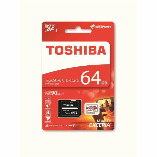 MicroSDXC 64GB CL10 UHS1 + adap. TOSHIBA
