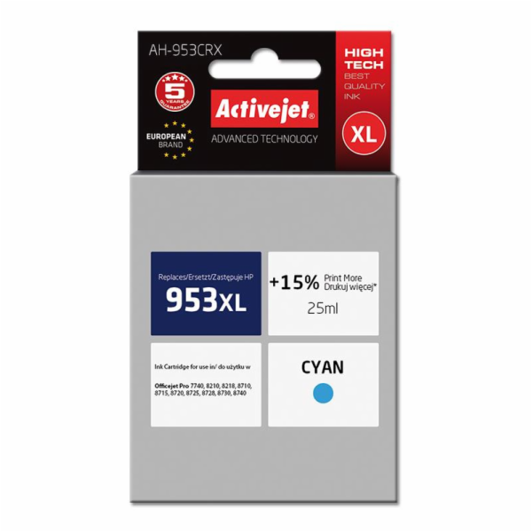 Activejet AH-953CRX Inkoust (náhrada za HP 953XL F6U16AE;...