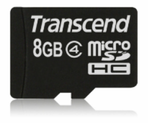 TRANSCEND MicroSDHC karta 8GB Class 4, bez adaptéru