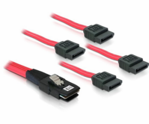 DeLOCK adaptérový kabel Mini SAS SFF-8087 > 4x SATA 7-pin