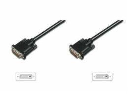 Digitus připojovací kabel DVI-D(24+1), Stíněný, DualLink, Černý, 0,5m