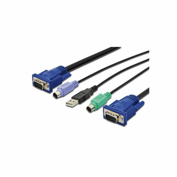 Digitus Kabelová sada KVM, VGA, PS/2-myš, PS/2-klávesnice...