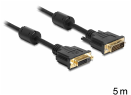 Delock - Kabel DVI - DVI-D (F) do DVI-D (M) - 5 m - černá