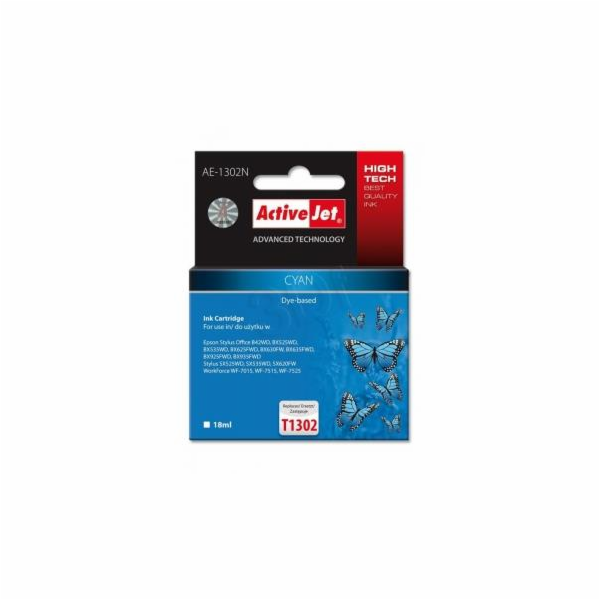 ActiveJet inkoust Epson T1302 Cyan  new, 18 ml     AE-1302N