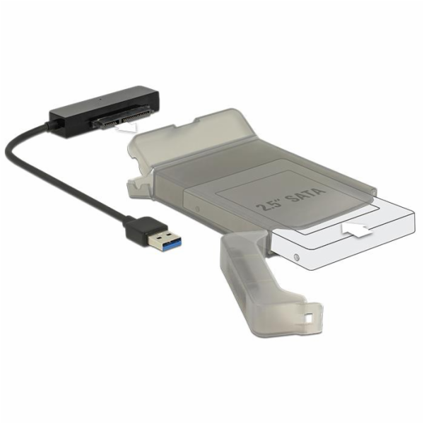 DeLOCK USB 3.2 Gen 1 převodník, USB-A samec > SATA 22 pin...