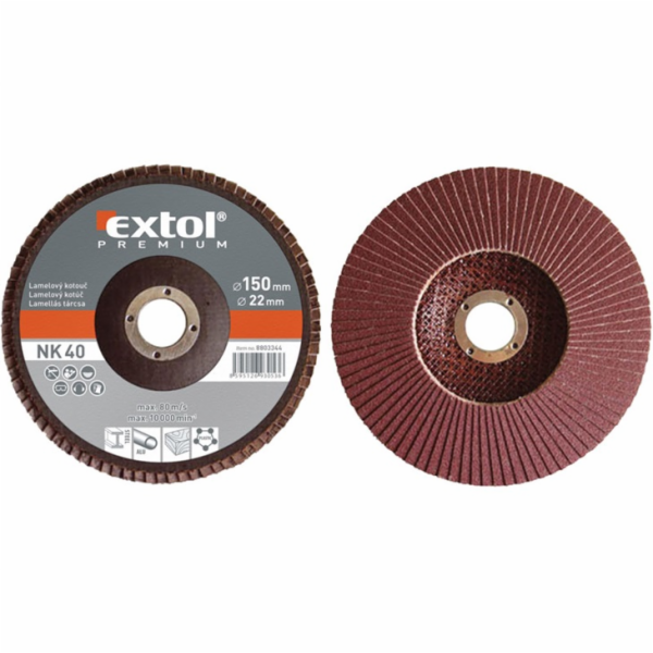 Kotouč lamelový šikmý, P40, 125mm, KORUN EXTOL-PREMIUM