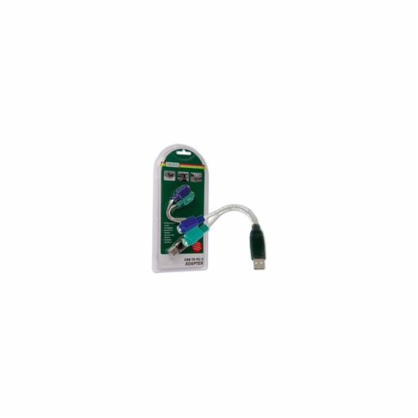 Digitus převodník USB na PS/2, 2xMiniDin6/F, USB A/M
