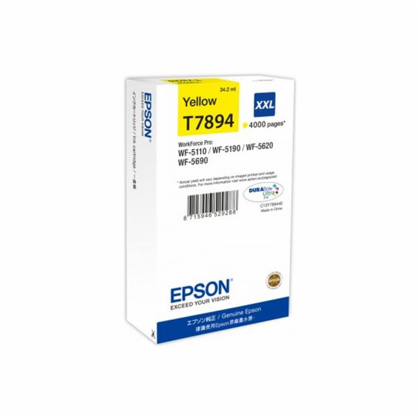 Epson DURABrite Ultra Ink XXL cartridge zluta T 7894