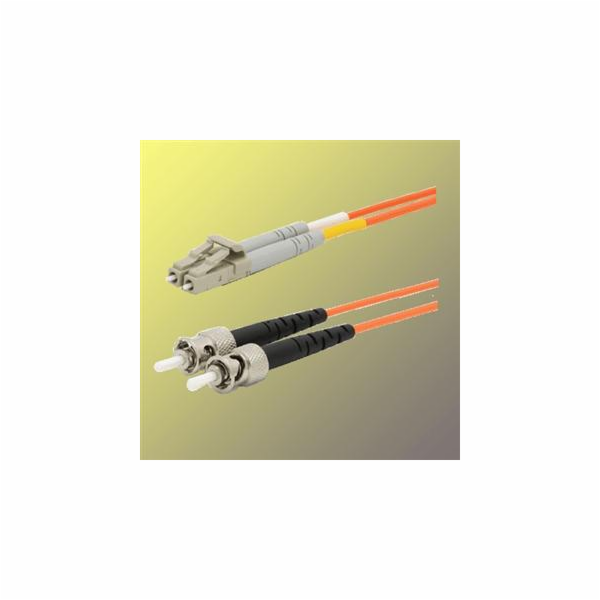 Optický patchkabel duplexní, LC-ST 9/125um SM, 1m, OS2