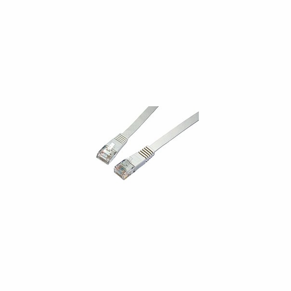 SOLARIX patch kabel plochý CAT6 UTP LSOH 10m šedý