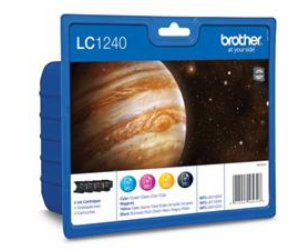 BROTHER inkoustová náplň LC-1240VALBP/ multipack/ Černá +...