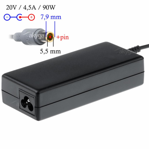 Akyga Nabíječka na notebook 20V/4.5A 90W 7.9x5.5 mm + pin...