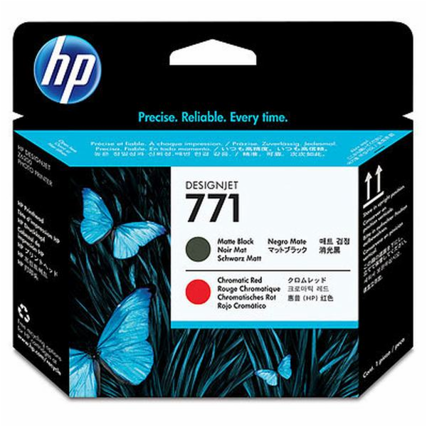 HP 771 - Matná čerň, chromová červená - tisková hlava - p...