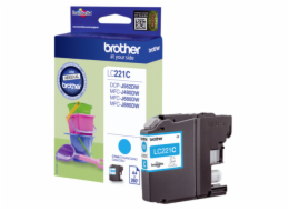 Brother LC221C - Azurová - originální - inkoustová cartridge - pro Brother DCP-J562DW, MFC-J480DW, MFC-J680DW, MFC-J880DW