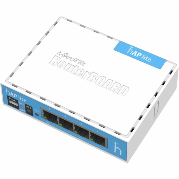 MikroTik hAP Lite (classic), 650MHz CPU, 32MB RAM, 4x LAN...