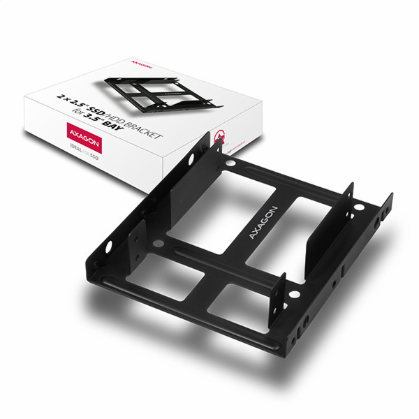 AXAGON RHD-225, kovový rámeček pro 2x 2.5" HDD/SSD do 3.5...