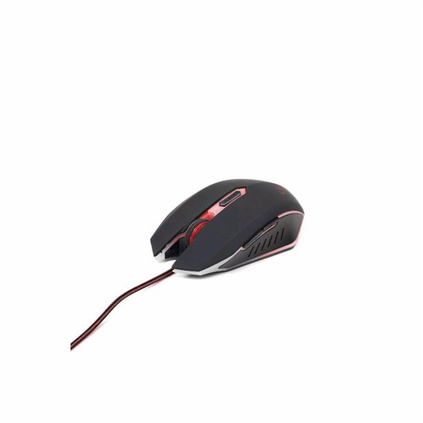 GEMBIRD myš MUSG-001-R optická, červeno-černá, 2400 dpi, USB