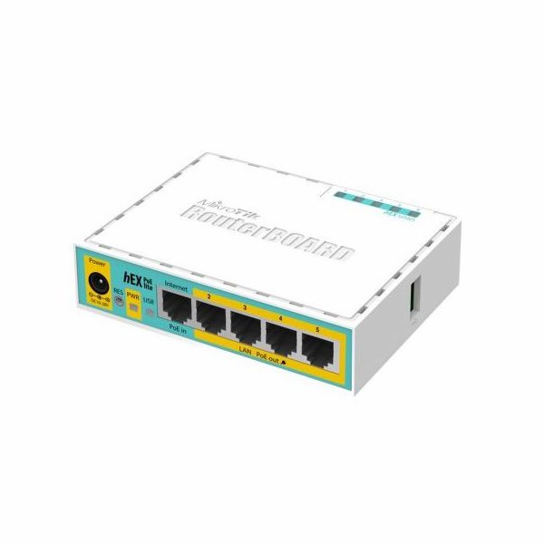 MikroTik RouterBOARD hEX PoE Lite, 650MHz CPU, 64MB RAM, ...