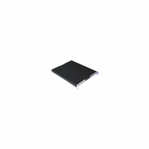 TRITON Police s perforací 19", 1U/850mm, nosnost 80kg, černá