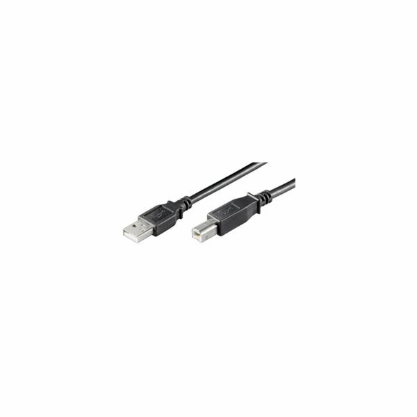 PREMIUMCORD Kabel USB 2.0 A-B propojovací 1m, barva černá