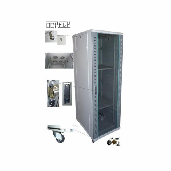 OCRACK 19" OCC-42U-66SBK rozvaděč stojanový 42U/600x600 s...