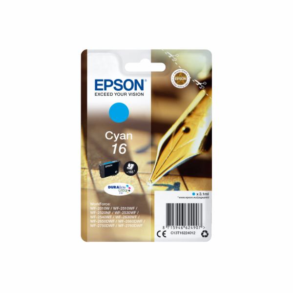 Epson Singlepack Cyan 16 DURABrite Ultra Ink