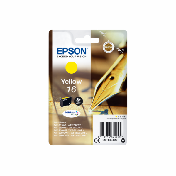 Epson Singlepack Yellow 16 DURABrite Ultra Ink