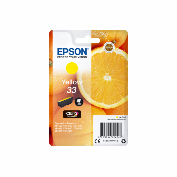 EPSON ink bar Singlepack "Pomeranč" Yellow 33 Claria Prem...