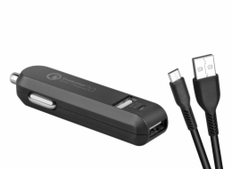 AVACOM CarMAX 2 nabíječka do auta 2x Qualcomm Quick Charge 2.0, černá barva (micro USB kabel)