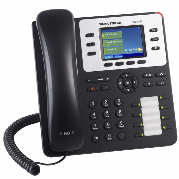 Grandstream GXP-2130,  TFT bar. displej, 3x SIP, 2x 10/10...