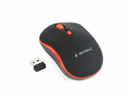 Gembird MUSW-4B-03-R/Cestovní/Optická/1 600 DPI/Bezdrátová USB/Černá-červená