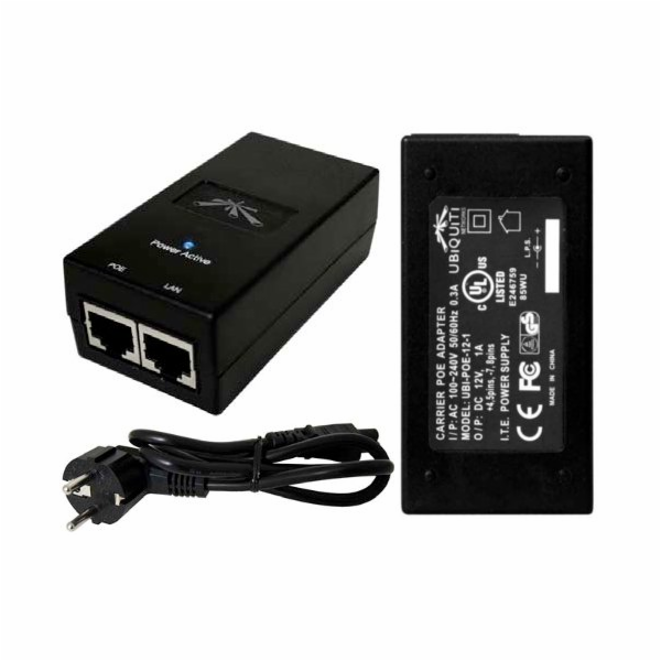 UBNT POE-15-12W [PoE adaptér 15V/0,8A (12W), vč. napájecí...