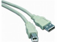 Kabel USB 2.0 A-B, 5 m, šedý